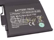 Batería para Microsoft Surface Book 1785 - 8030mAh / 7.57V / 60.8WH / Li-polymer